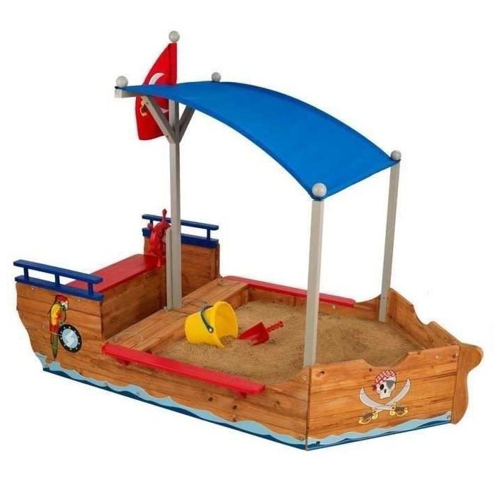 KIDKRAFT - Bac a sable en bois Bateau de pirate