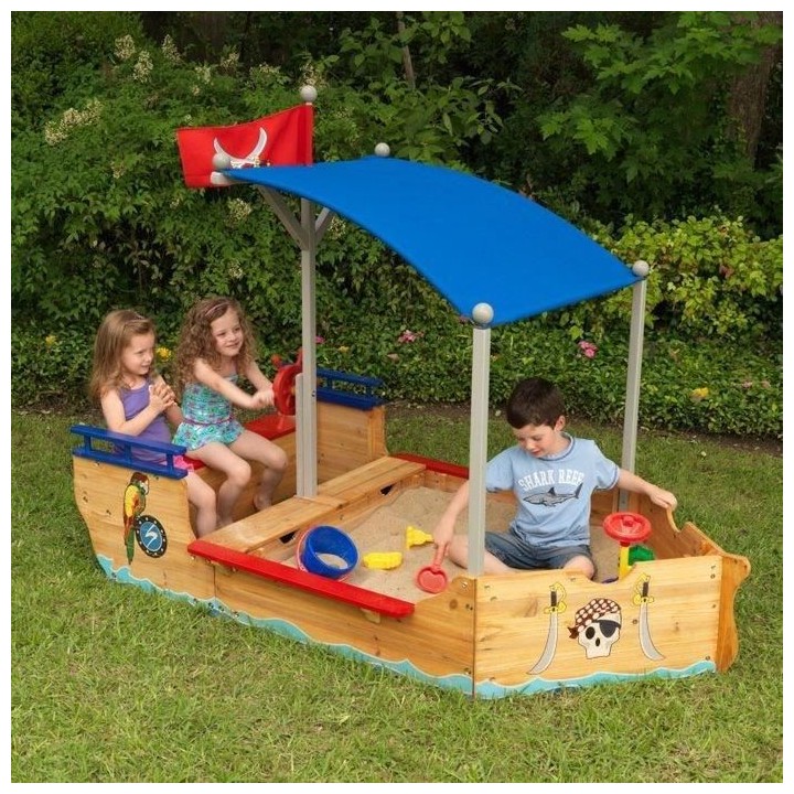 KIDKRAFT - Bac a sable en bois Bateau de pirate