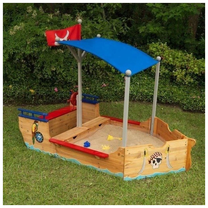 KIDKRAFT - Bac a sable en bois Bateau de pirate