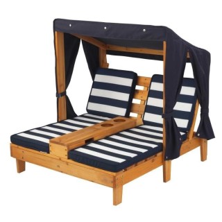 KIDKRAFT - Double chaise longue enfant en bois avec porte-gobelets - m