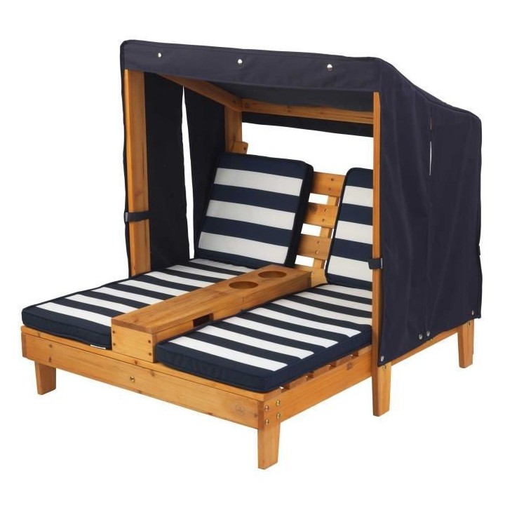 KIDKRAFT - Double chaise longue enfant en bois avec porte-gobelets - m