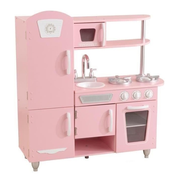 KIDKRAFT - Cuisine enfant 53347 + Accessoires - En bois - Rose Vintage
