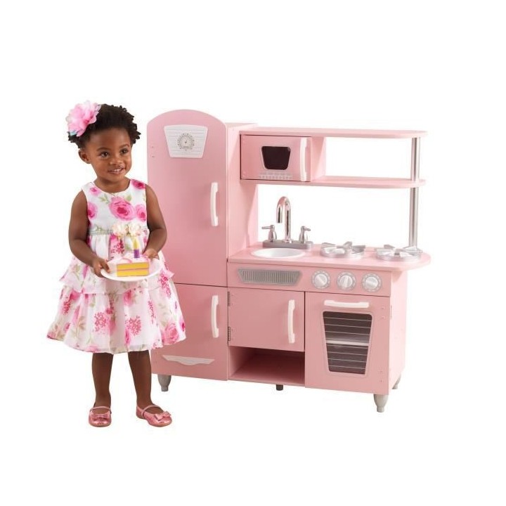 KIDKRAFT - Cuisine enfant 53347 + Accessoires - En bois - Rose Vintage