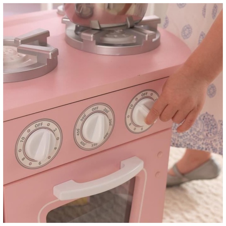 KIDKRAFT - Cuisine enfant 53347 + Accessoires - En bois - Rose Vintage