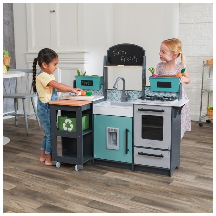 KidKraft - Cuisine pour enfant en bois Garden Gourmet - 53442 - access