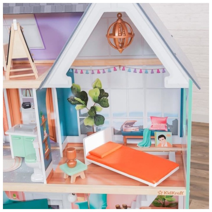 KidKraft - Maison de poupées en bois Dahlia - 65987 - 30 accessoires