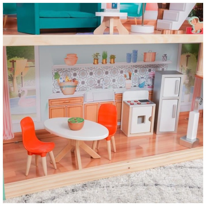 KidKraft - Maison de poupées en bois Dahlia - 65987 - 30 accessoires