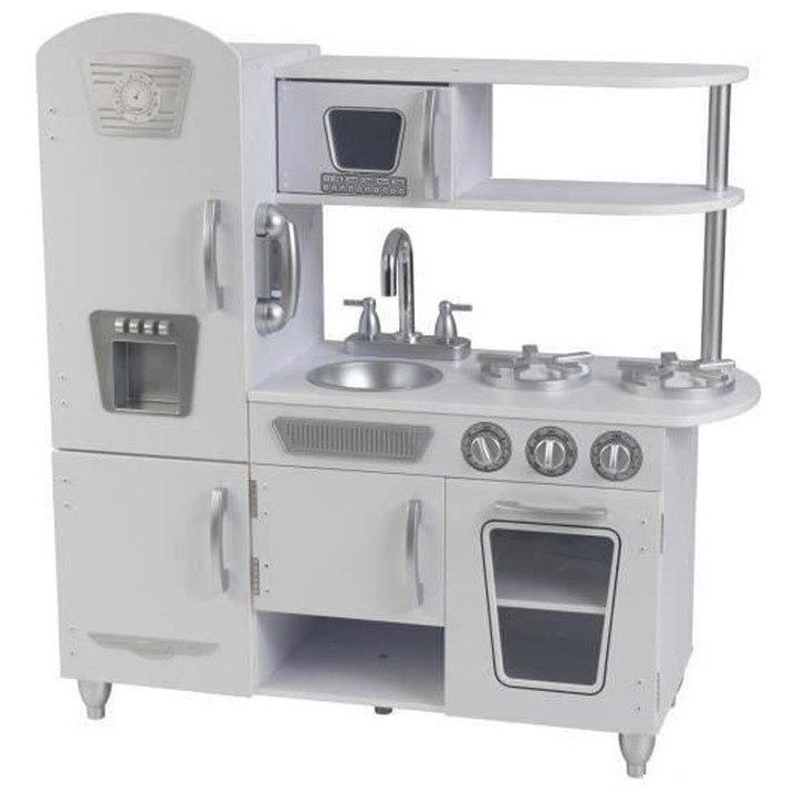 KIDKRAFT - Cuisine enfant en bois Vintage - Blanc