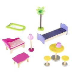 KIDKRAFT - Maison de poupées Kayla en bois + 11 pieces - Rose