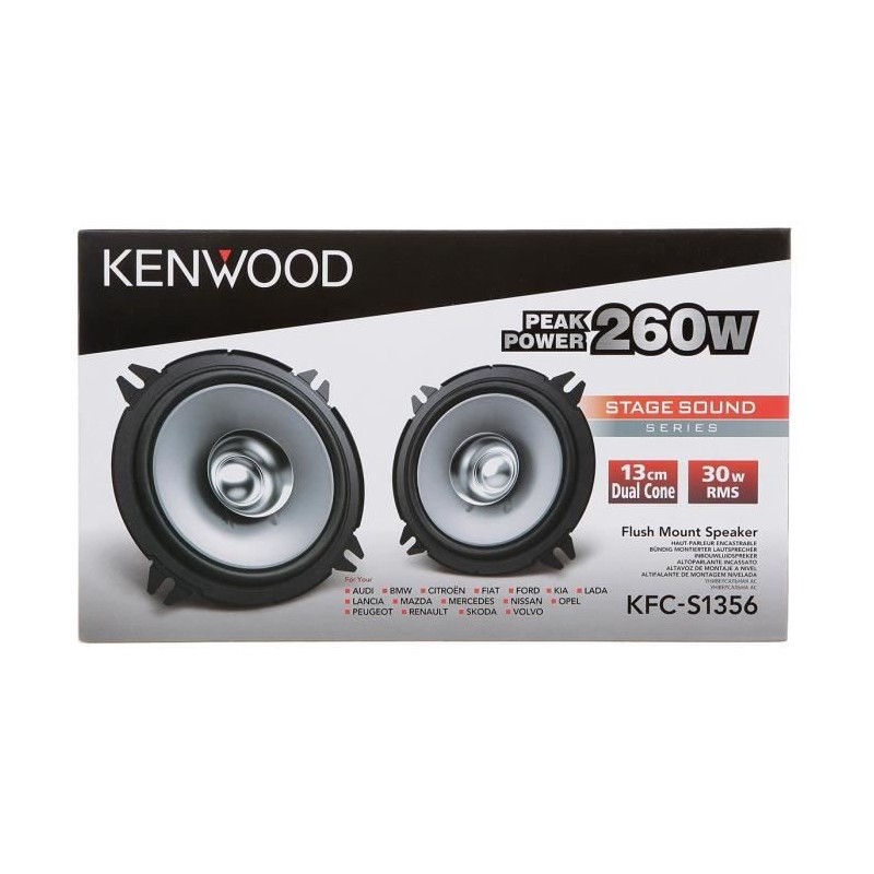 KENWOOD Enceintes 13 cm - KFC-S1356