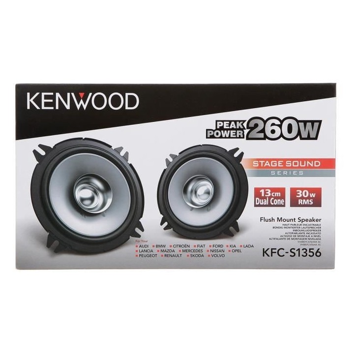 KENWOOD Enceintes 13 cm - KFC-S1356