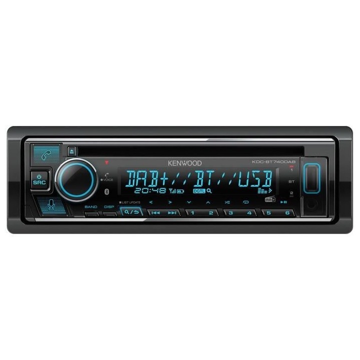 Autoradio CD - USB - Bluetooth - iPhone - DAB+ - Eclairage variable -