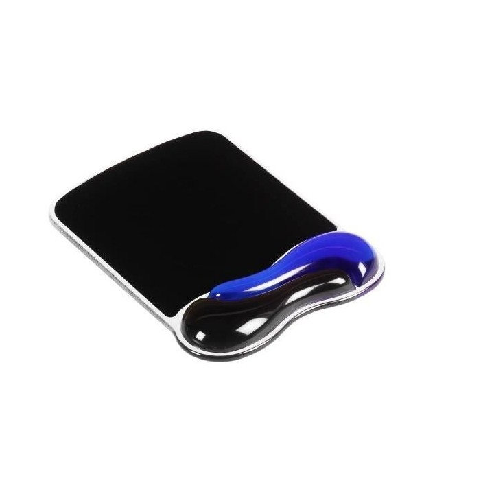 Kensington, Tapis de souris avec repose-poignet, Duo gel, Noir et bleu