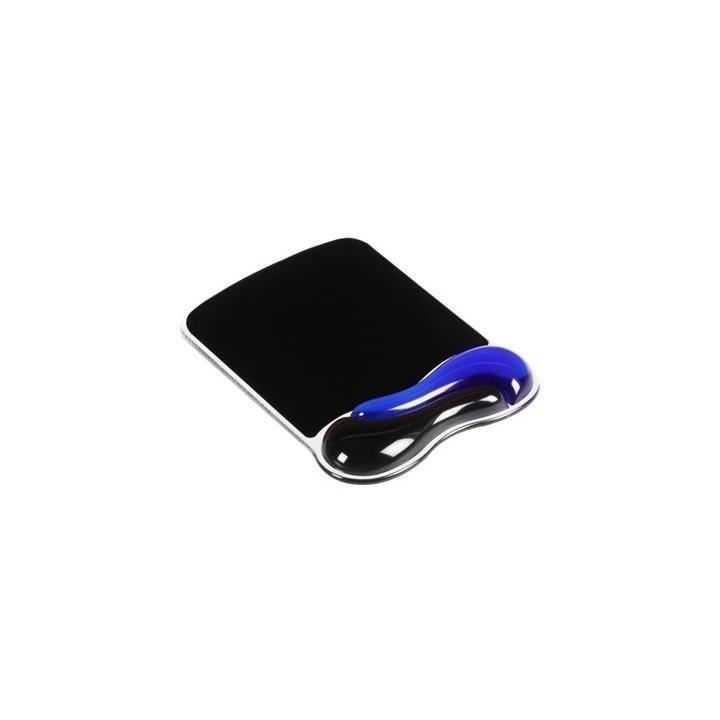 Kensington, Tapis de souris avec repose-poignet, Duo gel, Noir et bleu