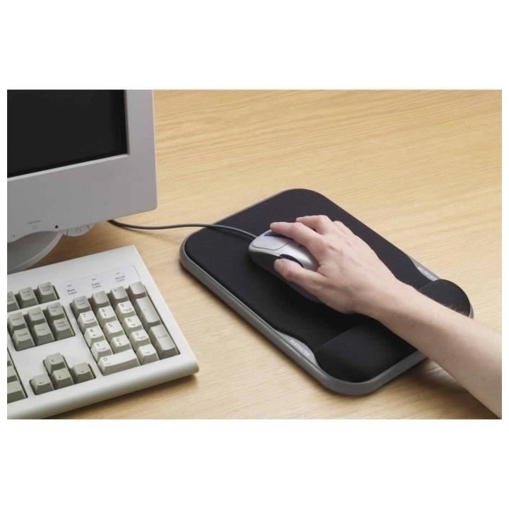 Kensington Tapis de souris en gel - Réglable en hauteur - Noir