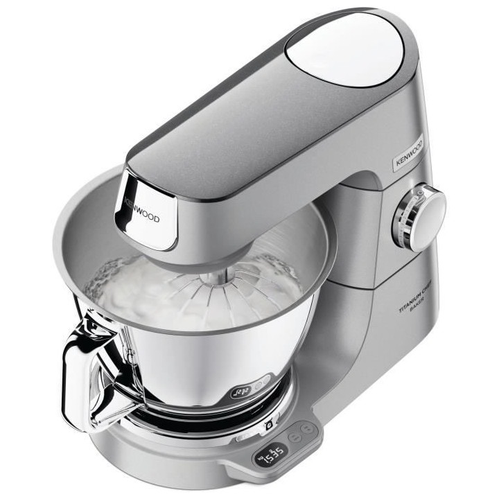 KENWOOD KVC85.124.SI - Robot pâtissier Titanium Chef Baker - 2 bols e