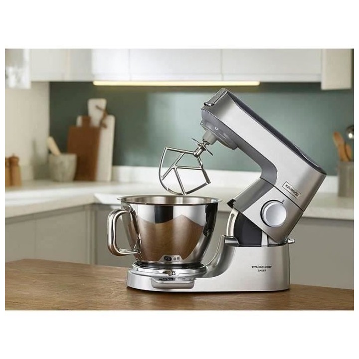 KENWOOD KVC85.124.SI - Robot pâtissier Titanium Chef Baker - 2 bols e