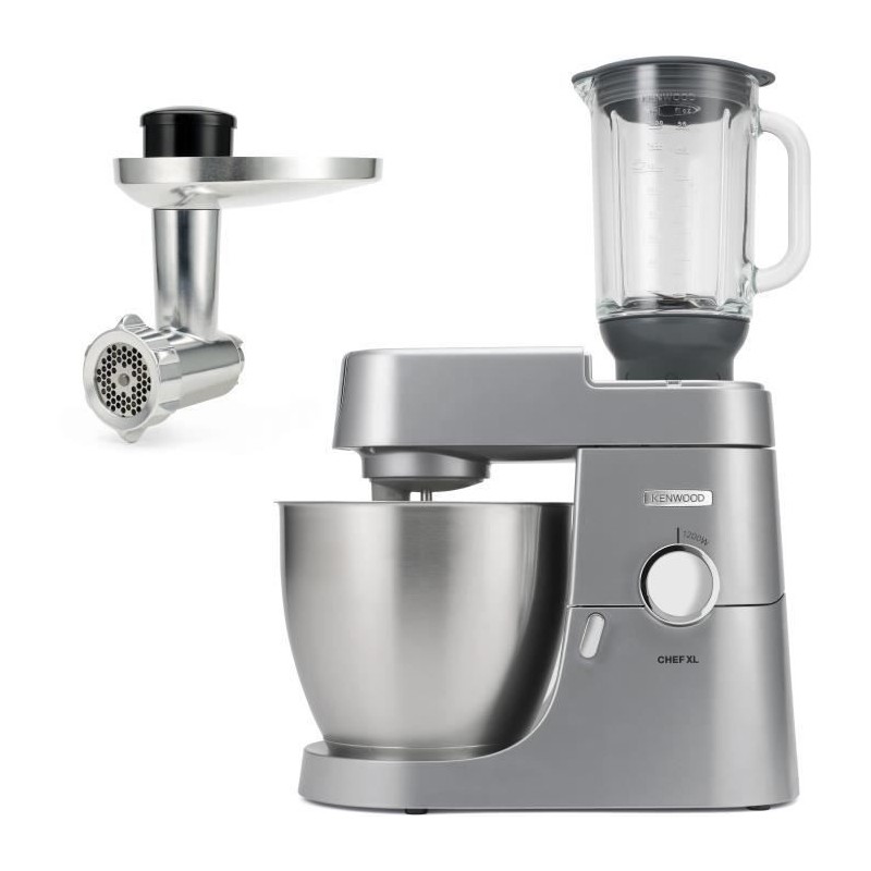 Robot pâtissier Chef XL 6,7L Blender + Hachoir métal - KENWOOD KVL4170S - Coloris Silver