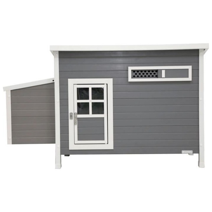 Kerbl Poulailler Barney Plastique 137x73x83 cm Gris et blanc