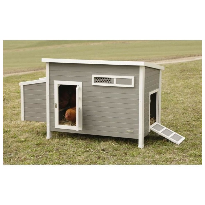 Kerbl Poulailler Barney Plastique 137x73x83 cm Gris et blanc