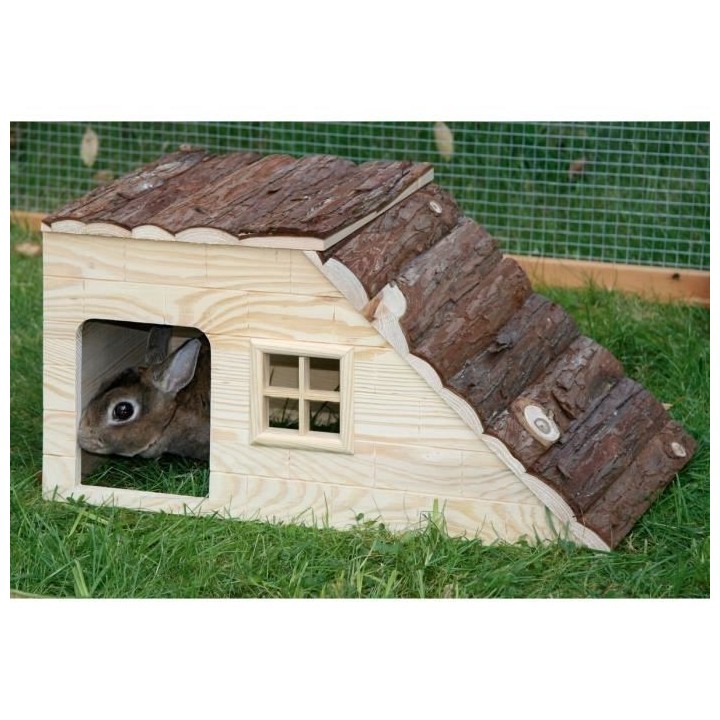 KERBL Maison Nature avec rampe pour rongeurs - 49x25x25cm
