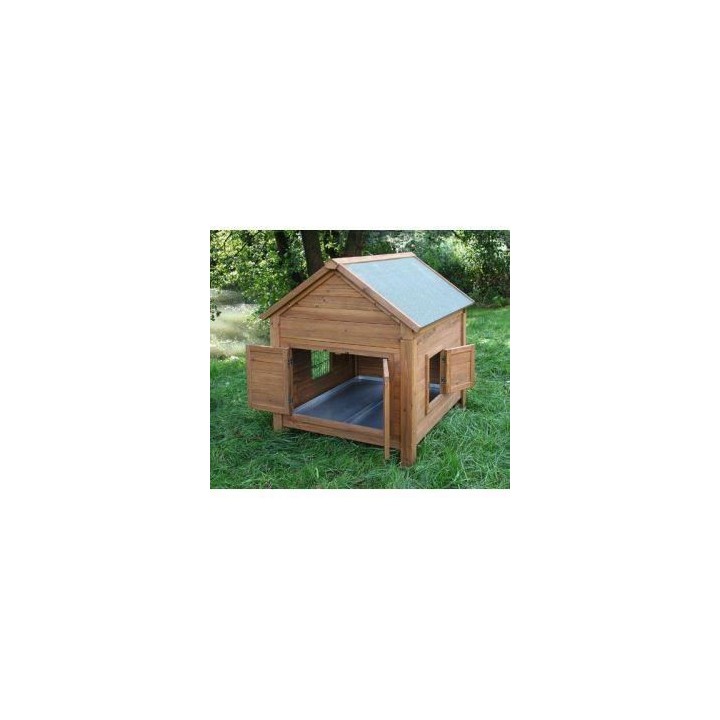 KERBL Abri bois pour poules et lapins - 105x100x108cm