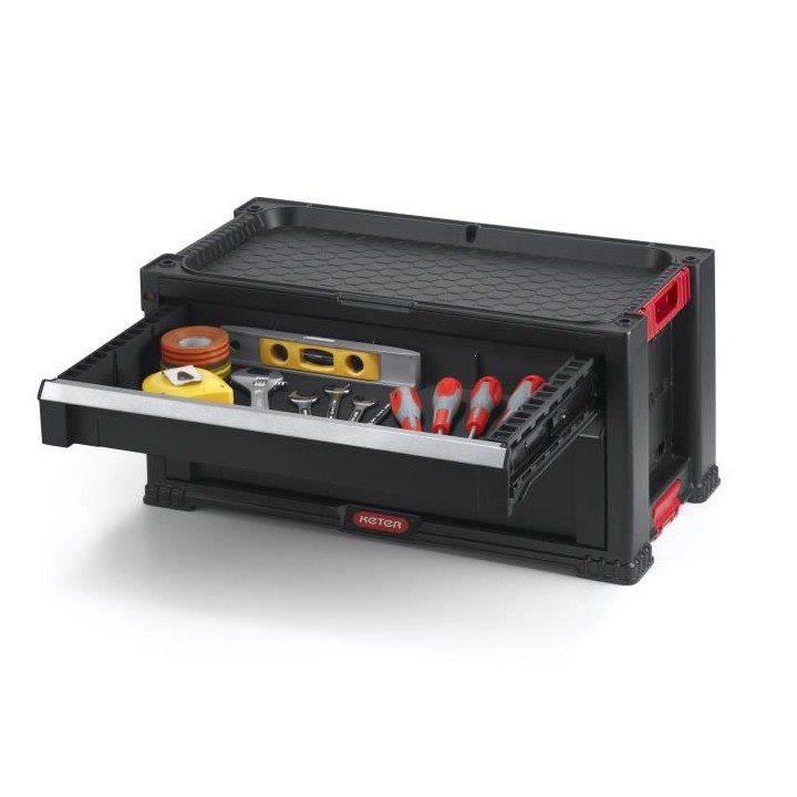 KETER Servante a outils 7 tiroirs - Modulable avec verouillage central