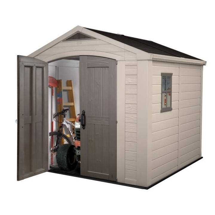 Abri de jardin en résine PVC KETER 6,6 m² - Aspect Bois