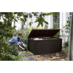 Coffre de jardin en résine NORTHWOOD Marron - 630 L