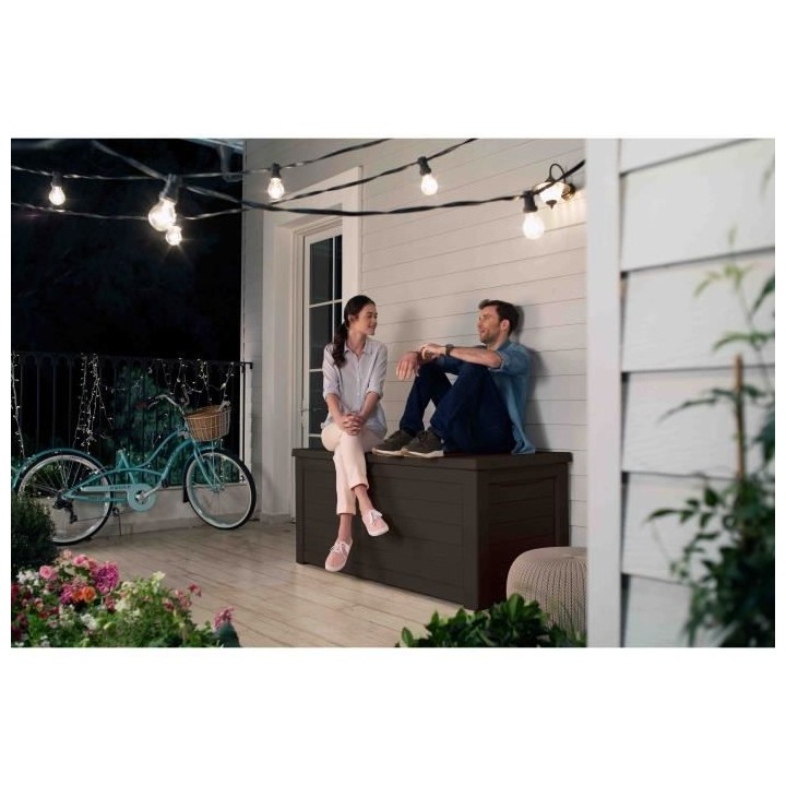 Coffre de jardin en résine NORTHWOOD Marron - 630 L