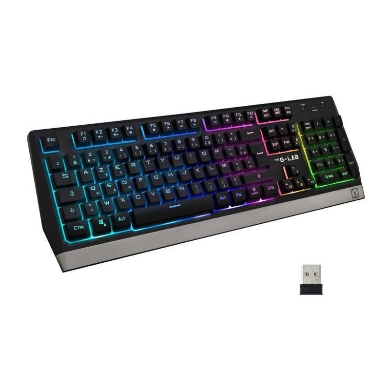 THE G-LAB KEYZ TUNGSTEN Clavier sans fil Gaming - Français - AZERTY