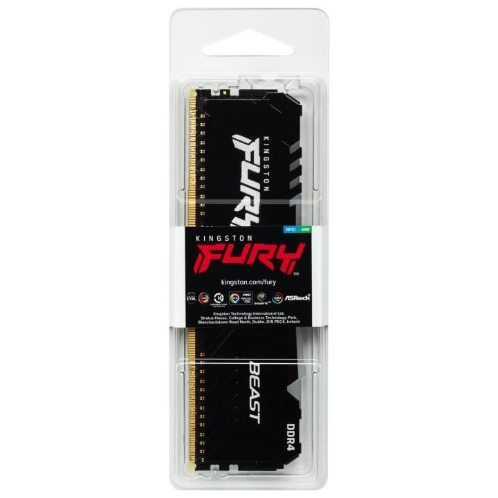Kingston FURY Beast RGB Mémoire 16 Go DDR4 2666 MHz CL16