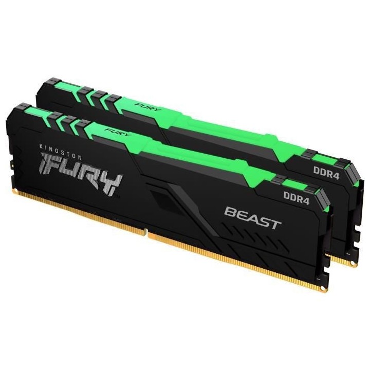 Mémoire Kingston FURY Beast RGB 16 Go (2 x 8 Go) DDR4 3000 MHz CL15