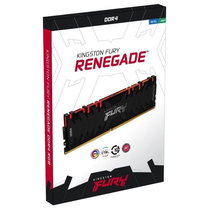 KINGSTON Fury Renegade Mémoire - RGB - 8 Go - DDR4 -3000 MHz CL15