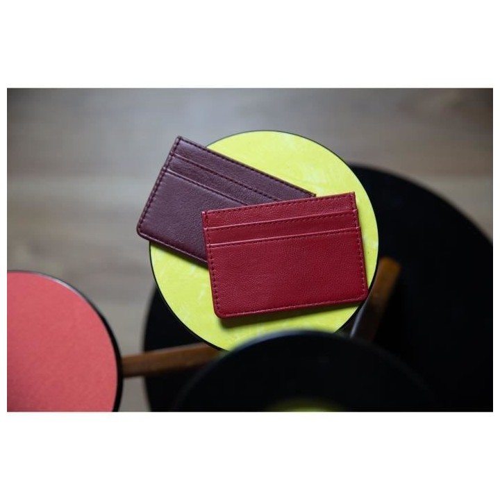 KHLONE Porte-Cartes en Cuir - Le Saturday Night Fever Violet