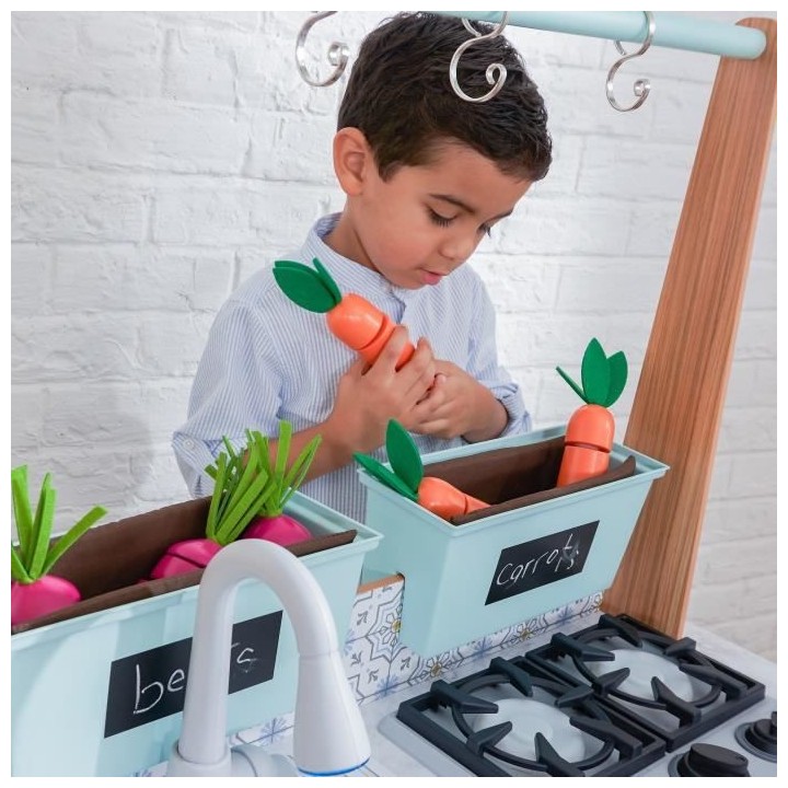 KIDKRAFT - Cuisine enfant Farmhouse avec EZ Kraft Assembly - 53444 - E