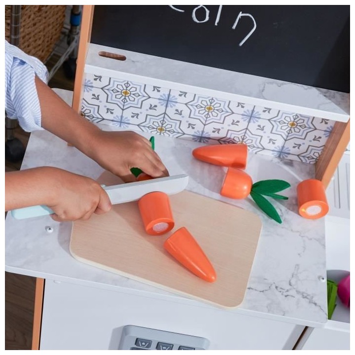 KIDKRAFT - Cuisine enfant Farmhouse avec EZ Kraft Assembly - 53444 - E