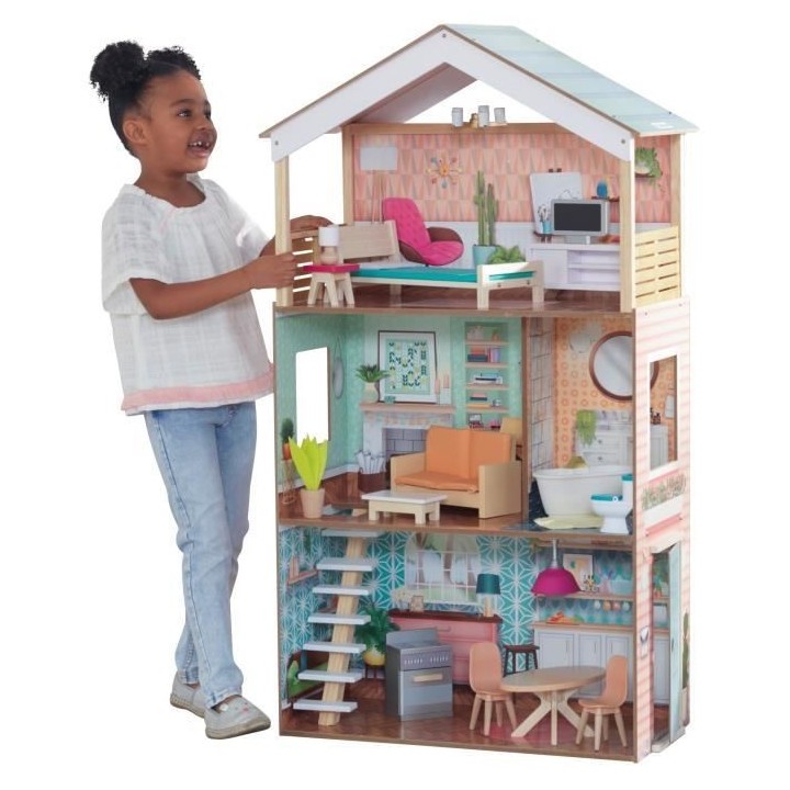 KIDKRAFT - Maison de poupées Dottie - En bois - Rose