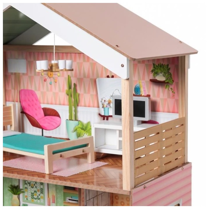 KIDKRAFT - Maison de poupées Dottie - En bois - Rose