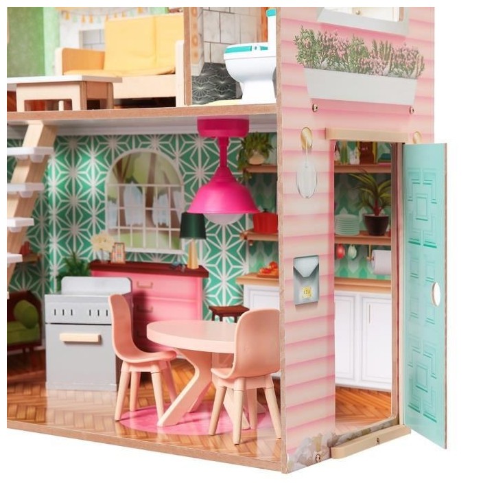 KIDKRAFT - Maison de poupées Dottie - En bois - Rose