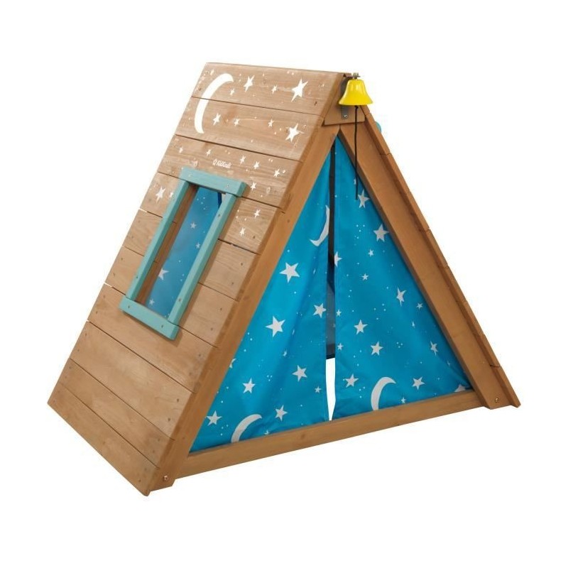 KIDKRAFT - Tipi cabane en bois enfant avec mur d'escalade