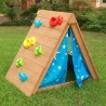 KIDKRAFT - Tipi cabane en bois enfant avec mur d'escalade