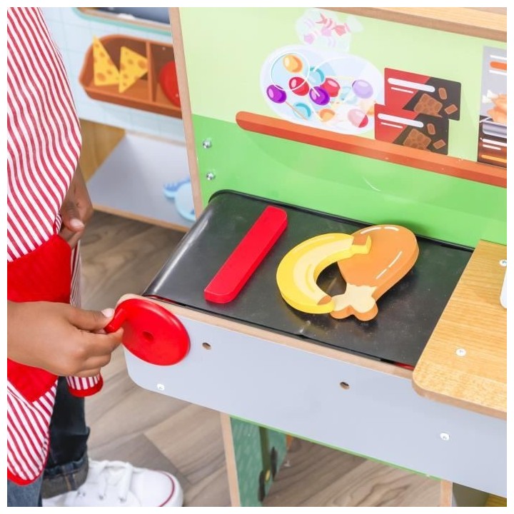 KIDKRAFT - Marchande Cuisine en bois pliable Let's Pretend