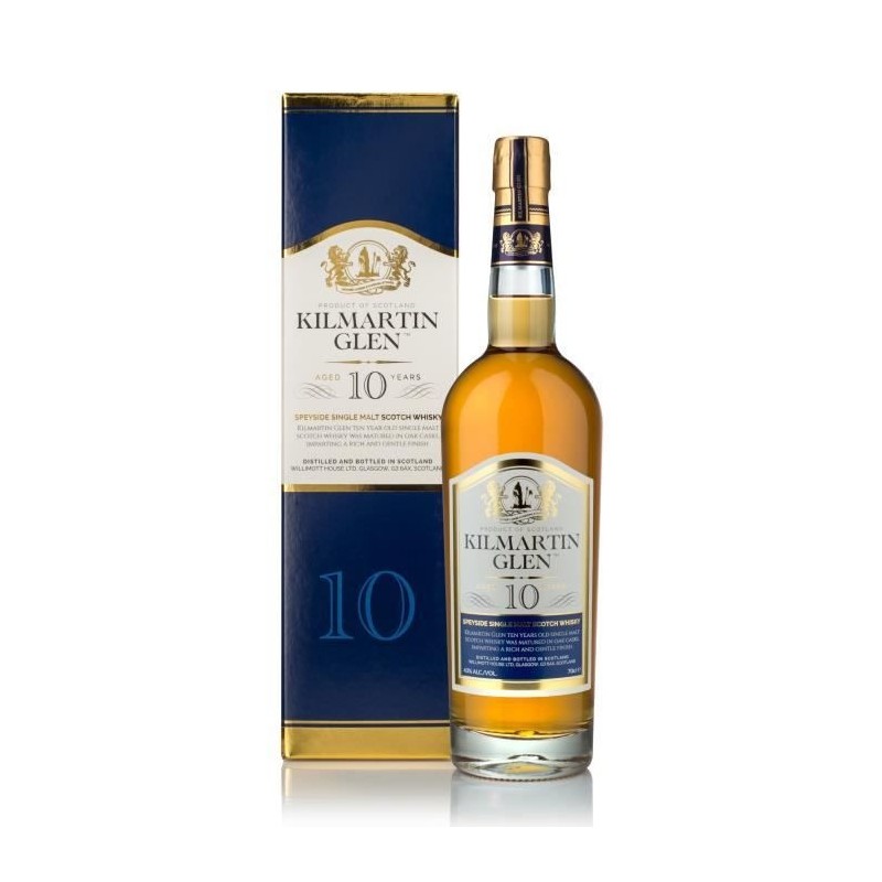 KilMartin Glen - 10 ans - Scotch Whisky Single Malt - Etui - 43.0% Vol. - 70 cl