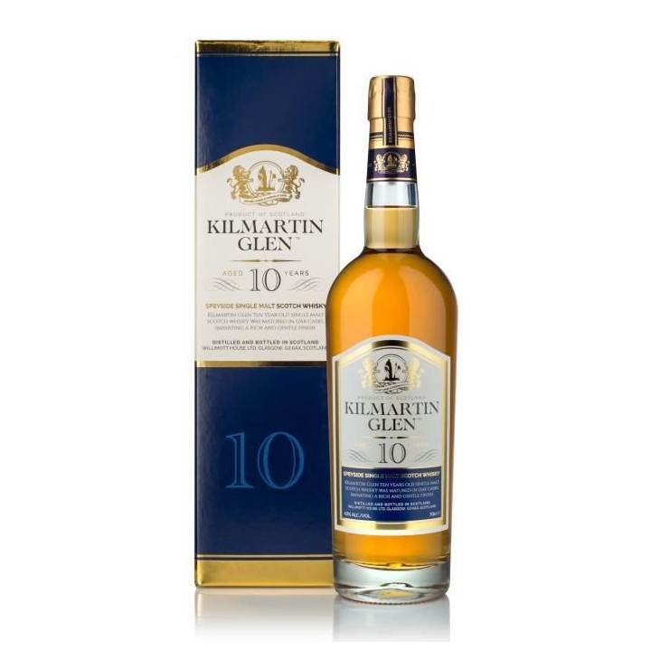 KilMartin Glen - 10 ans - Scotch Whisky Single Malt - Etui - 43.0% Vol