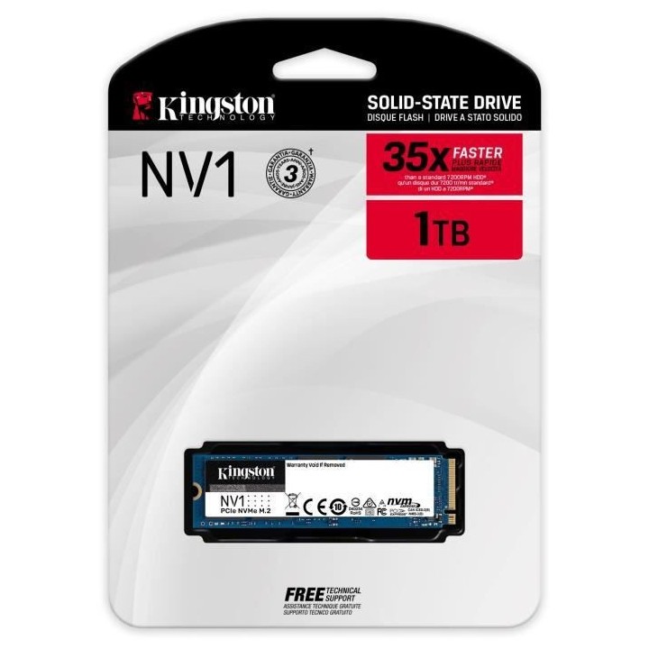 KINGSTON - SSD Interne - NV1 - 1To - M.2 NVMe (SNVS/1000G)
