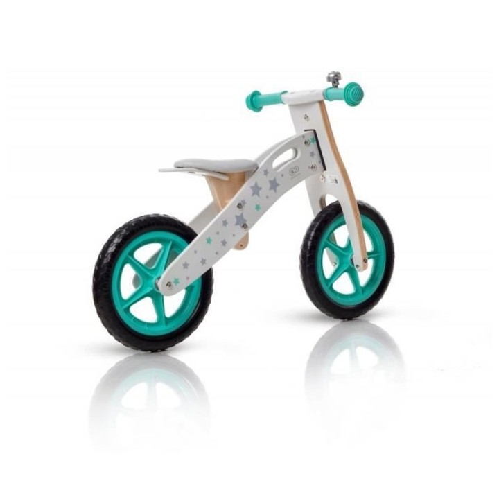 KINDERKRAFT - Draisienne Runner Star - En bois - Bleu Cyan