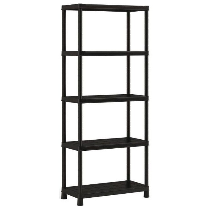 KETER | ETAGERE PLUS 80/5, Etageres, Noir, 80 x 40 x 187 cm