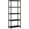 KETER | ETAGERE PLUS 80/5, Etageres, Noir, 80 x 40 x 187 cm