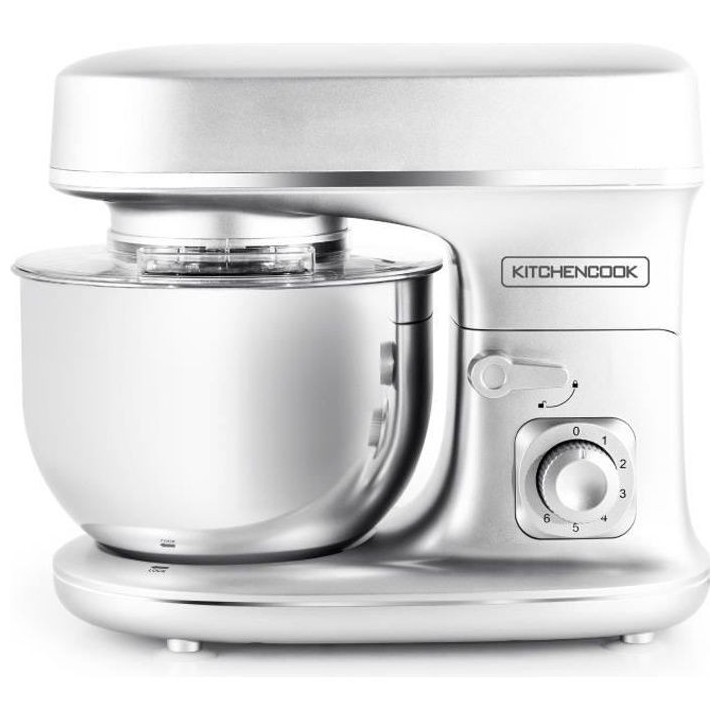 KITCHEN COOK Robot Pétrin Revolve Silver - 1300W - Bol acier inoxydab